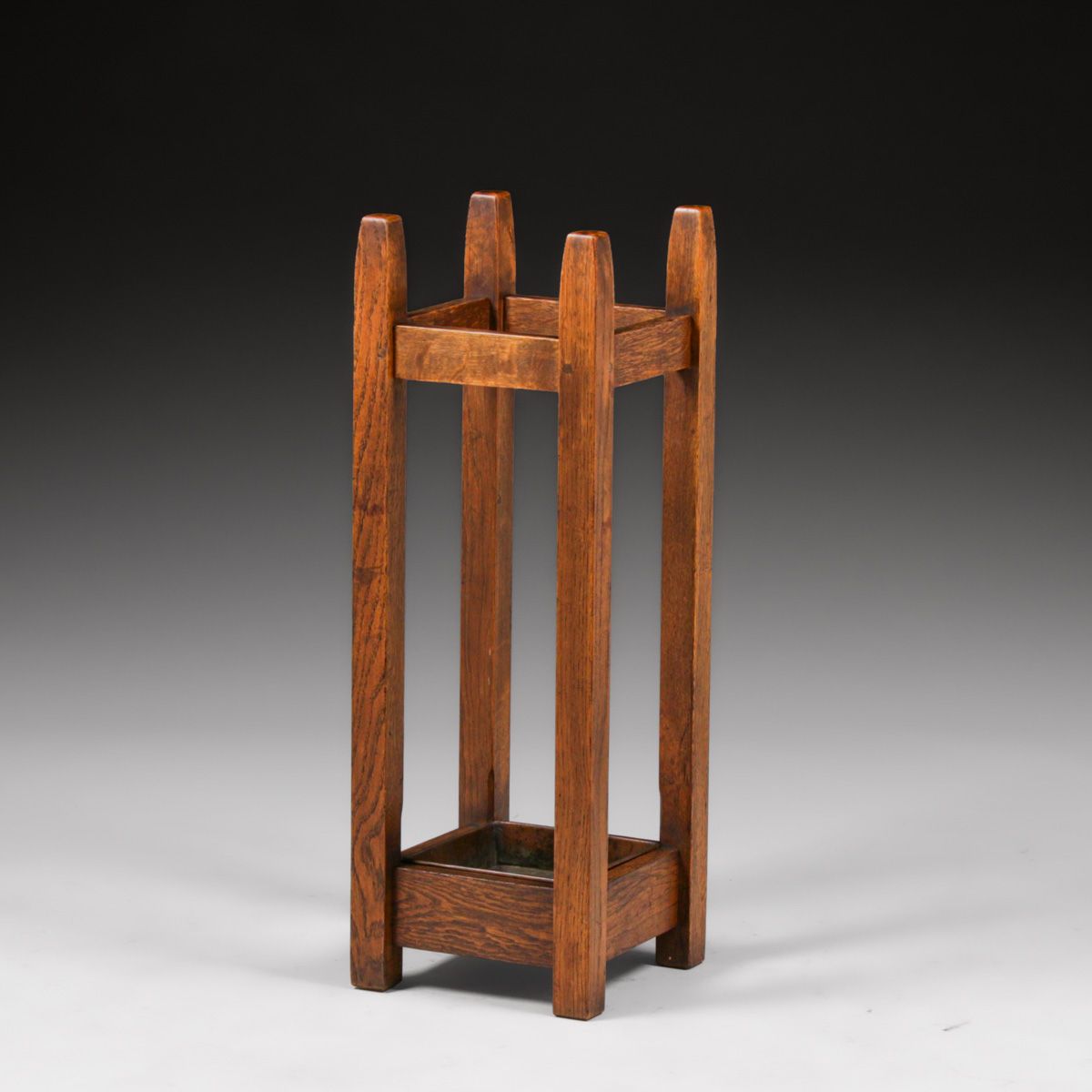Gustav Stickley #54 Oak Umbrella Stand c1910