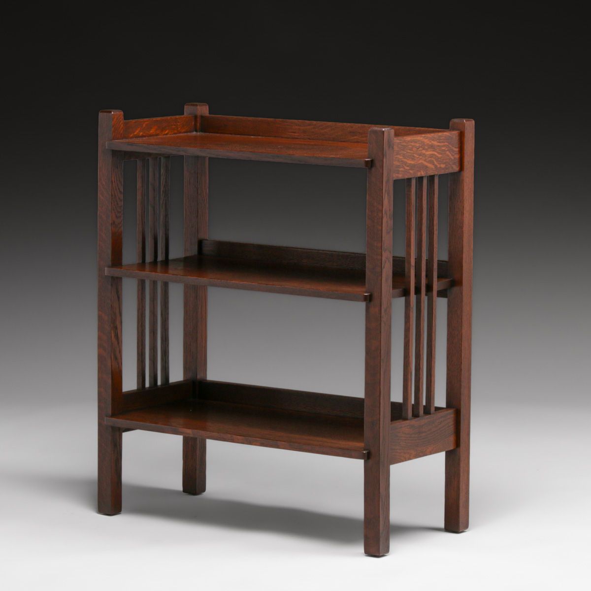 Stickley Brothers Spindled Oak Bookshelf c1910