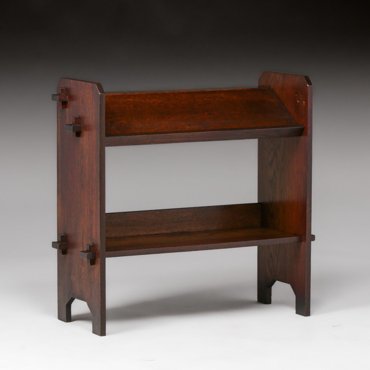 Grand Rapids Oak Tenon & Key Book Stand c1910