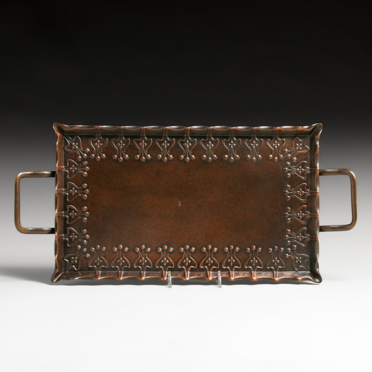 WMF - German Art Nouveau Copper Two-Handled Tray c1905