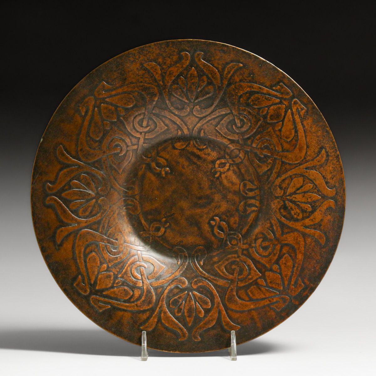 Art Crafts Shop - Buffalo Acid-Etched Tray c1905