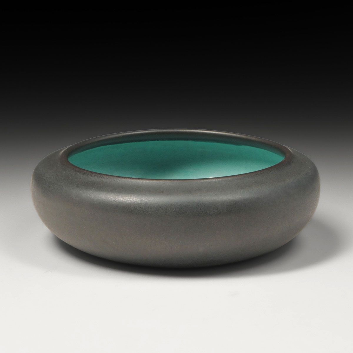 California Faience Matte Black Bowl c1920