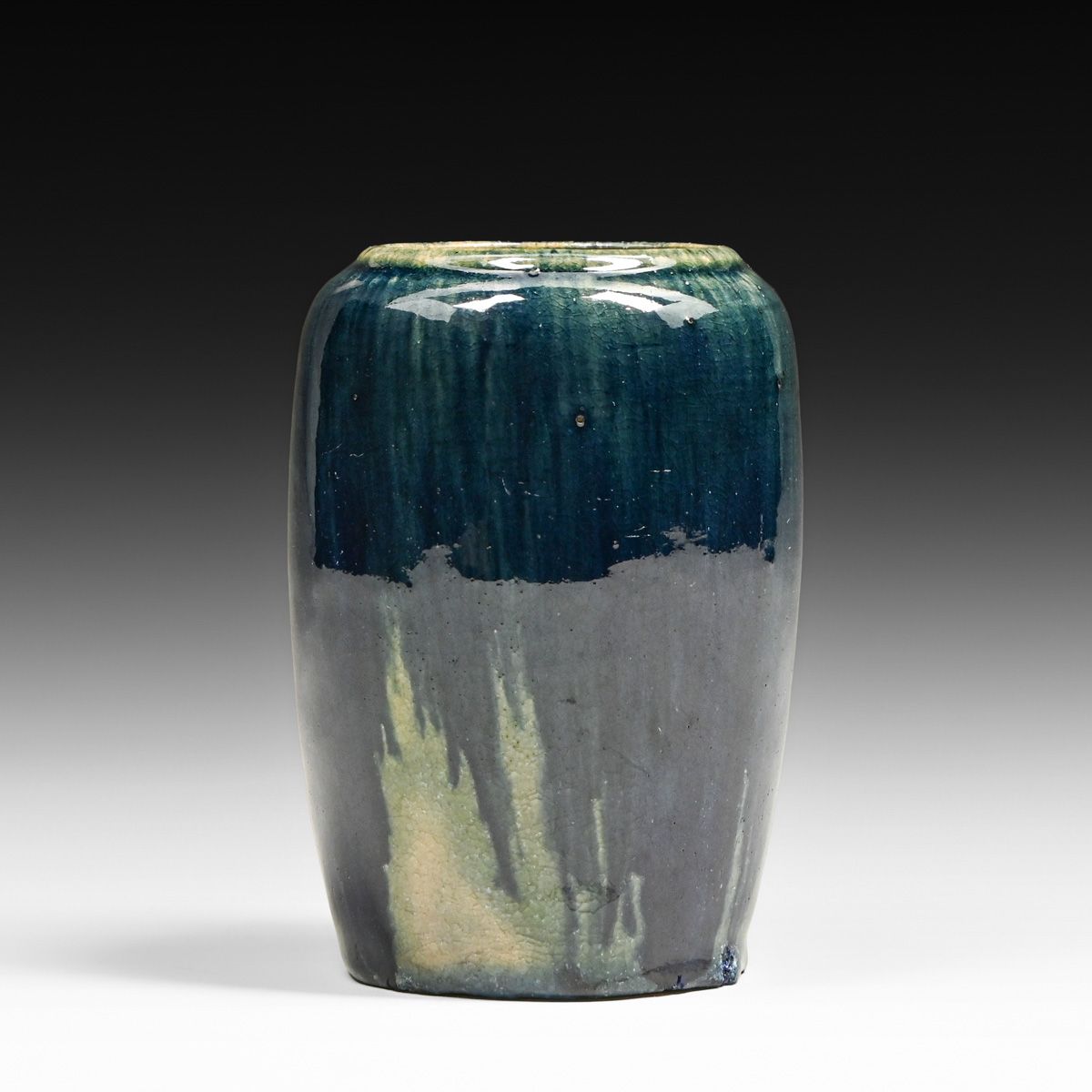 Minneapolis Handicraft Guild Blue & Green Drip Vase 1904-1918