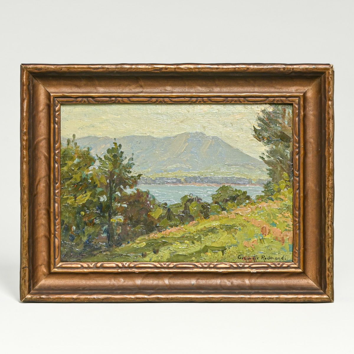 Granville Redmond (1871-1935) California Impressionist Mt Tamalpais over San Francisco Bay c1902-1906