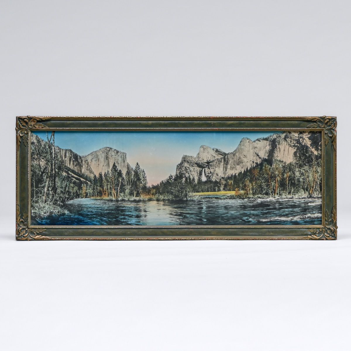 Arts & Crafts Period Yosemite Valley View Hand-Tinted Photo c1910