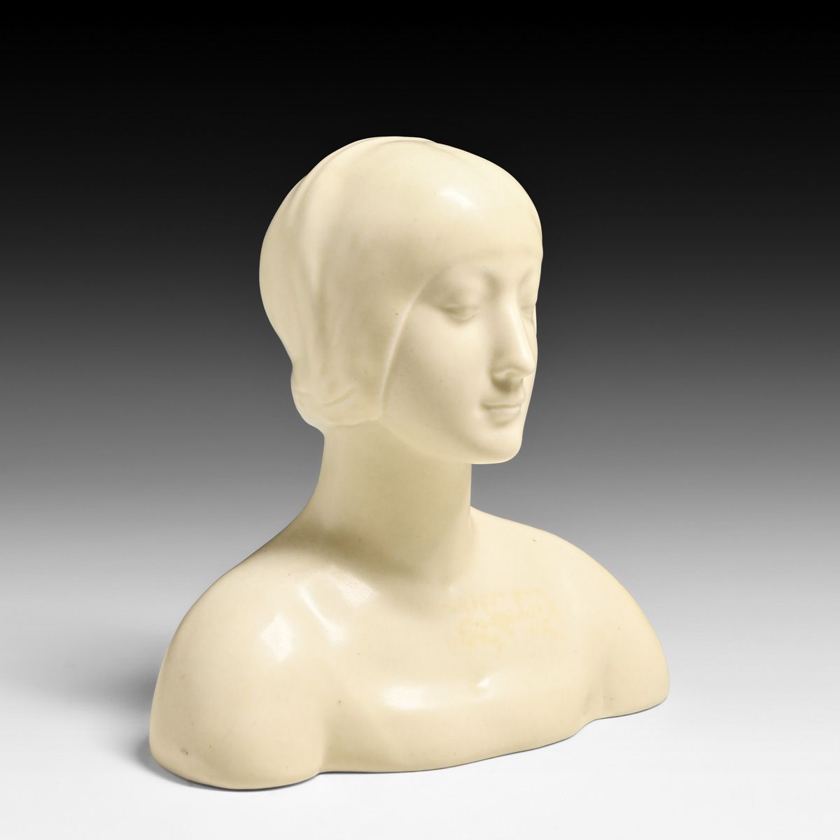 Rookwood Pottery #2026 "Eleanor of Aragon" Ivory Matte Glazed Female Bust 1929