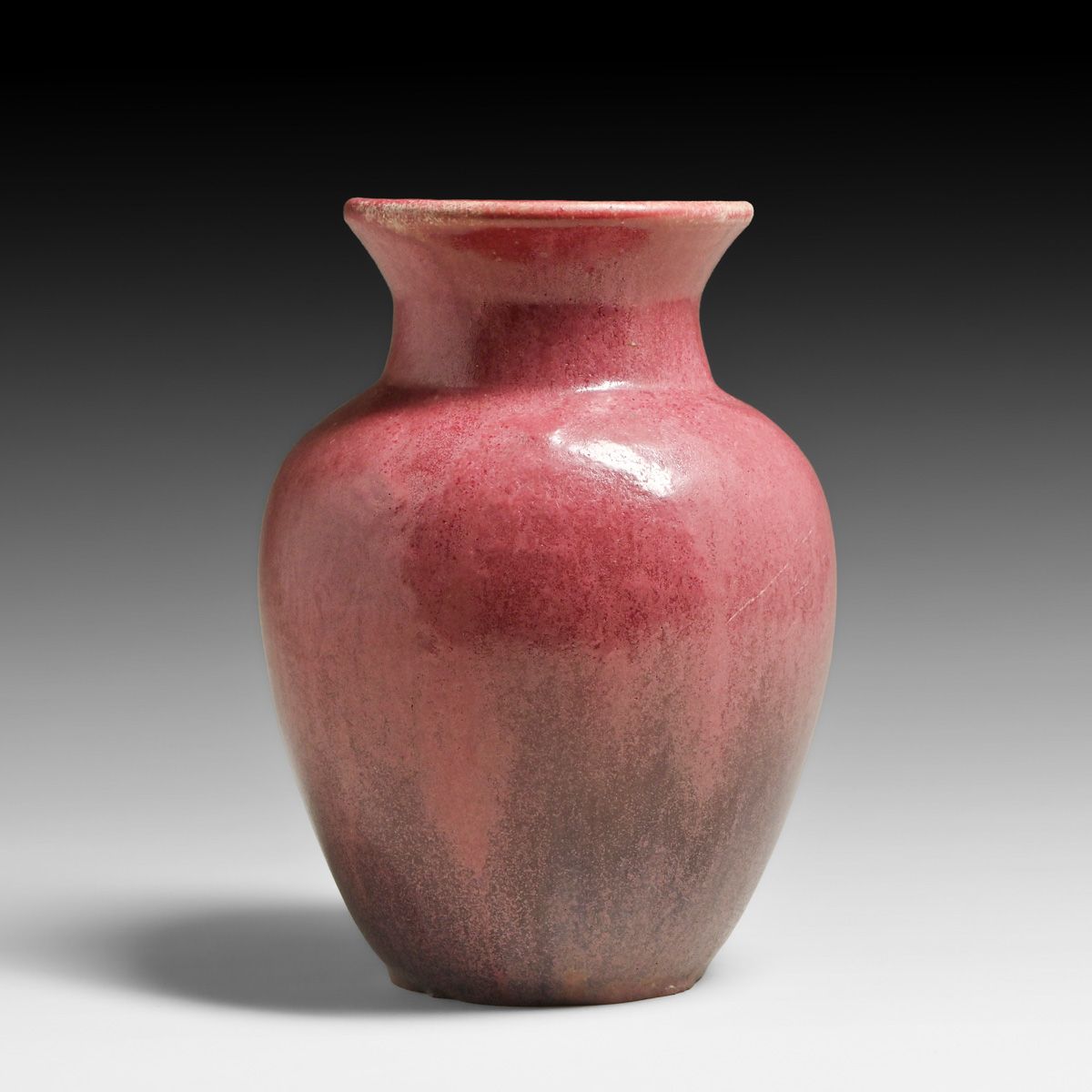 Fulper Pottery Matte Pink & Famille Rose Matte Flambe Vase c1910s