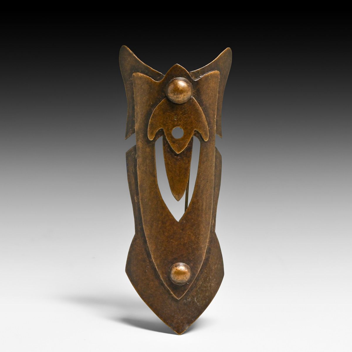 Forest Craft Guild - Grand Rapids Cutout Brass Coat Brooch c1910