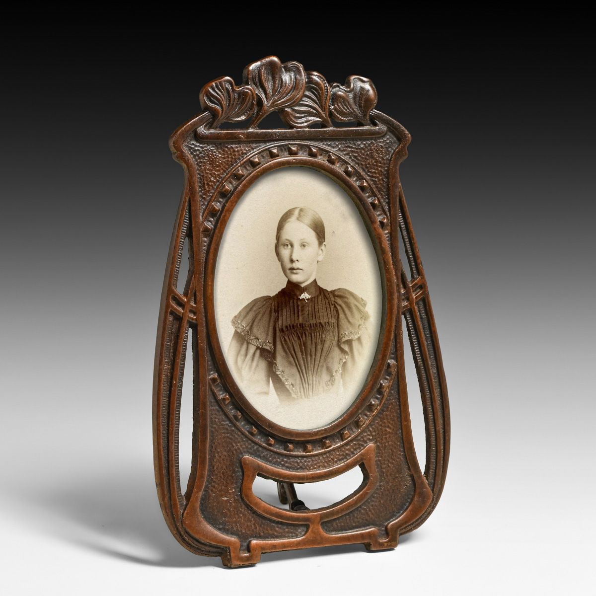 French Art Nouveau Bronze Patinated Picture Frame c1910
