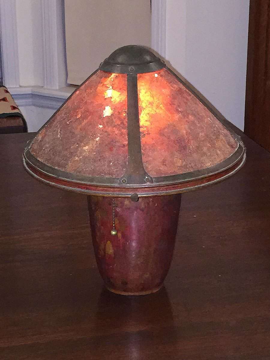 Dirk Van Erp Archives California Historical Design Rare Dirk Van Erp Red Warty Lamp