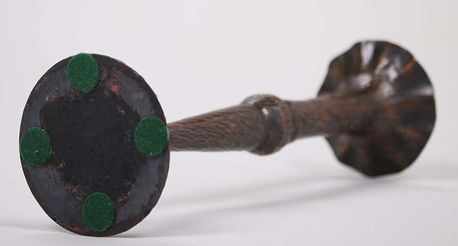 obrien iron works hammered copper stem vase c1910 california o brien iron works