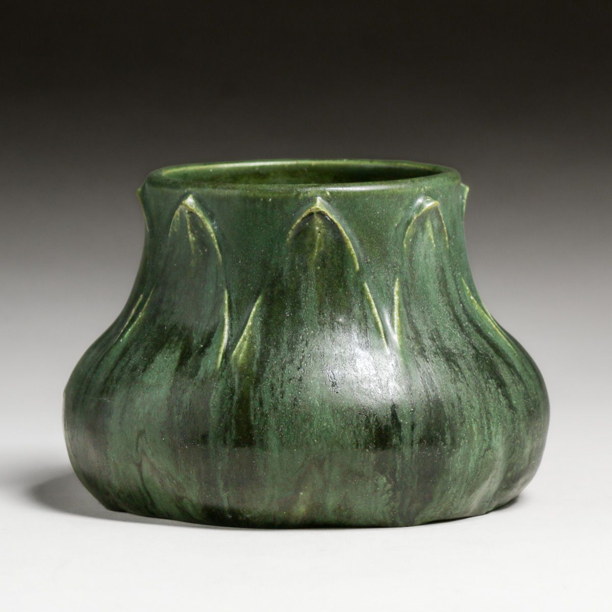 Charles Volkmar Matte Green Vase c1900