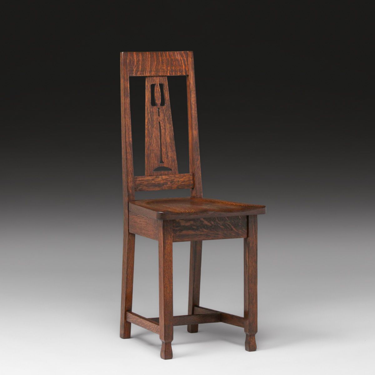 Early Stickley Brothers Cutout Side Chair c1901
