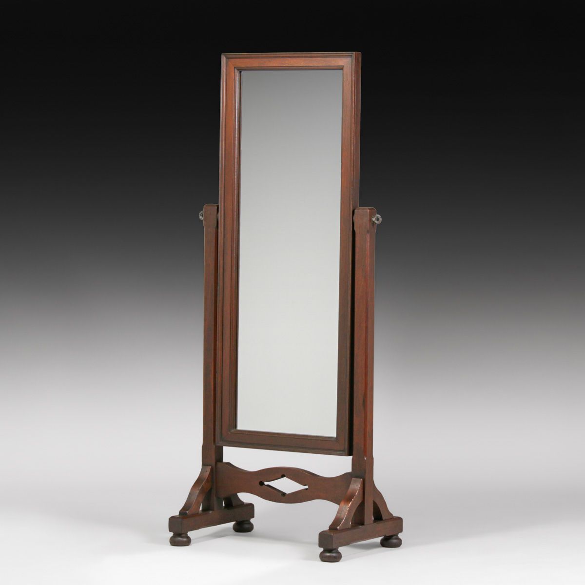 California Arts & Crafts Douglas Fir Standing Mirror c1910