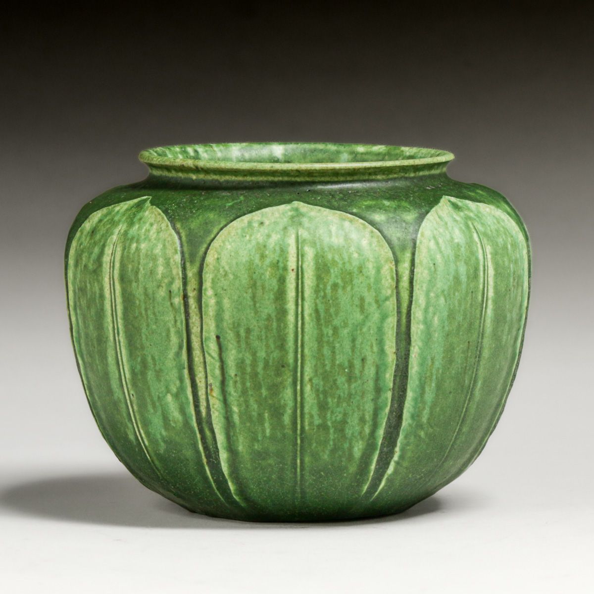 Grueby Pottery Matte Green Vase c1905