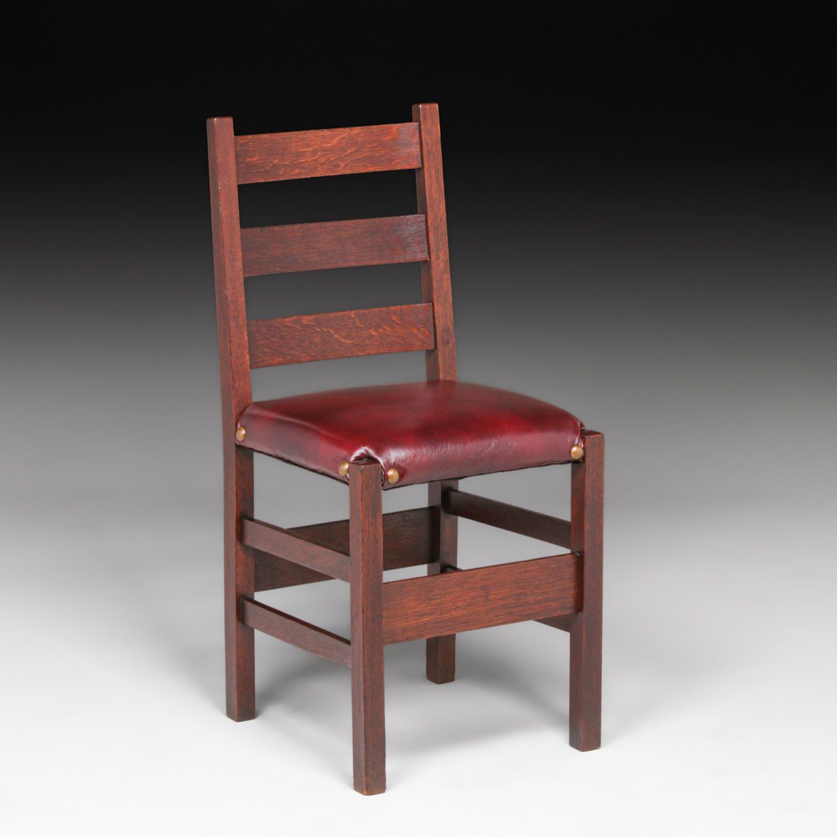 Early Gustav Stickley #306 Oak Ladder Back Side Chair c1902