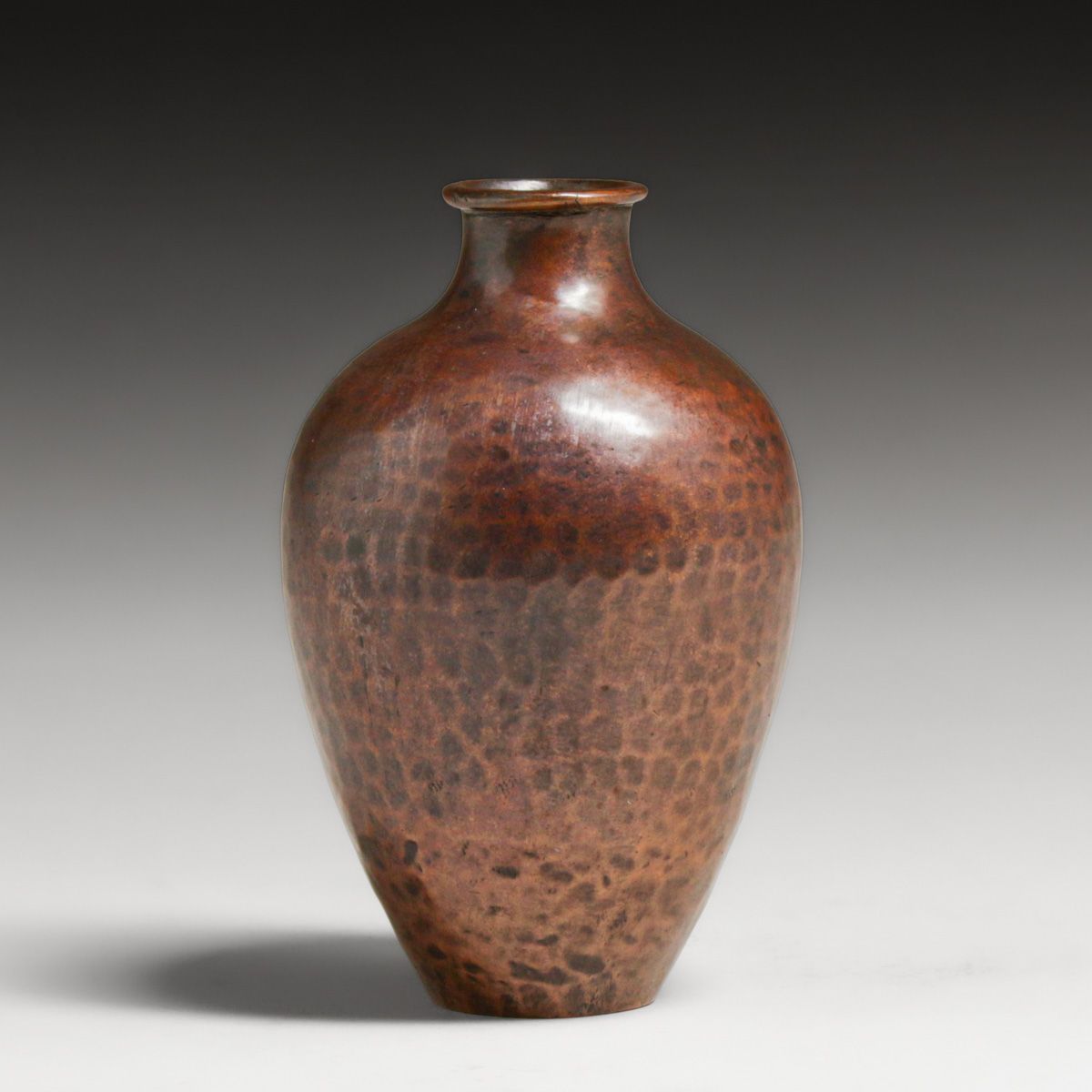 Early Dirk van Erp Hammered Copper Vase c1909