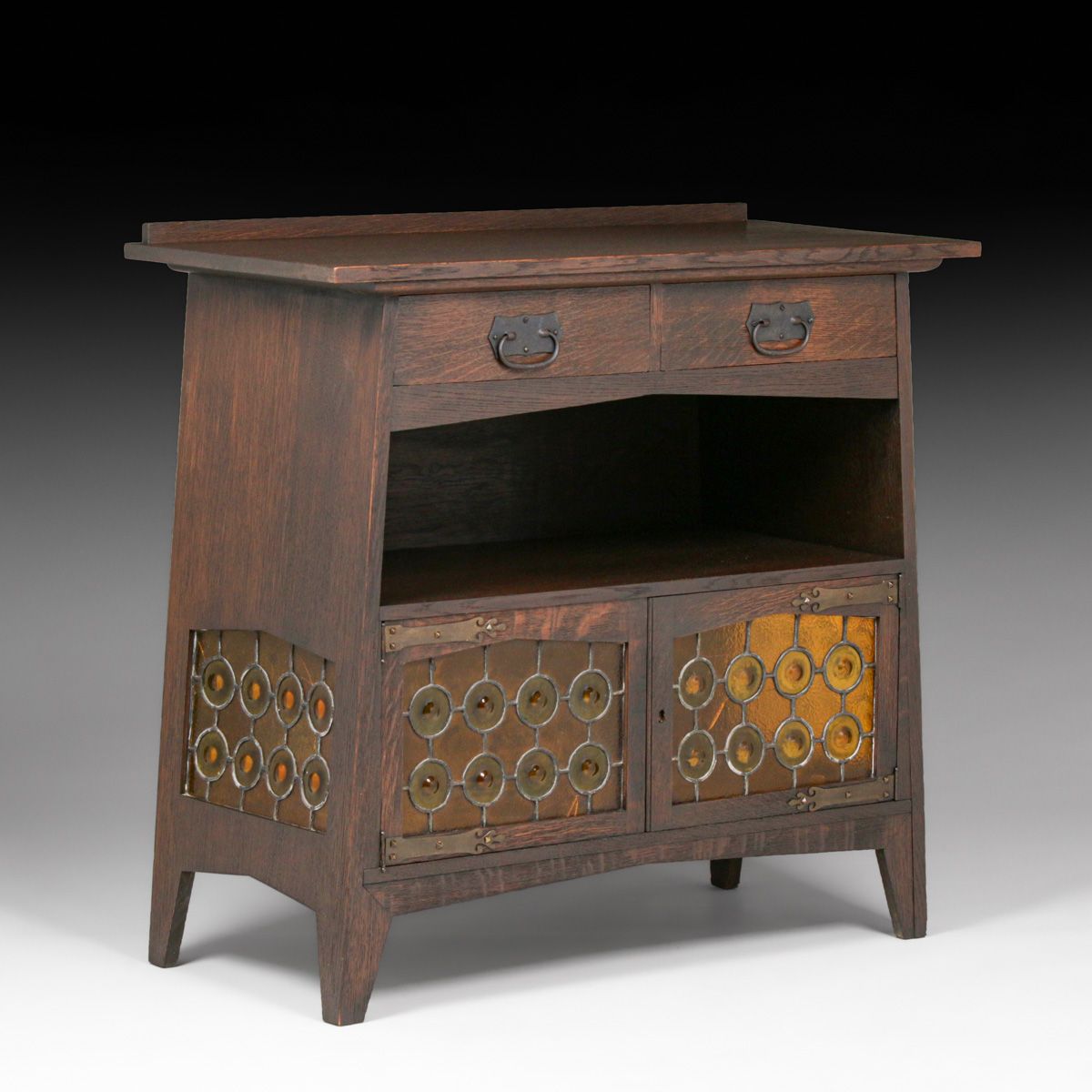 Buffalo, NY Arts & Crafts Period Leaded Glass Server c1905