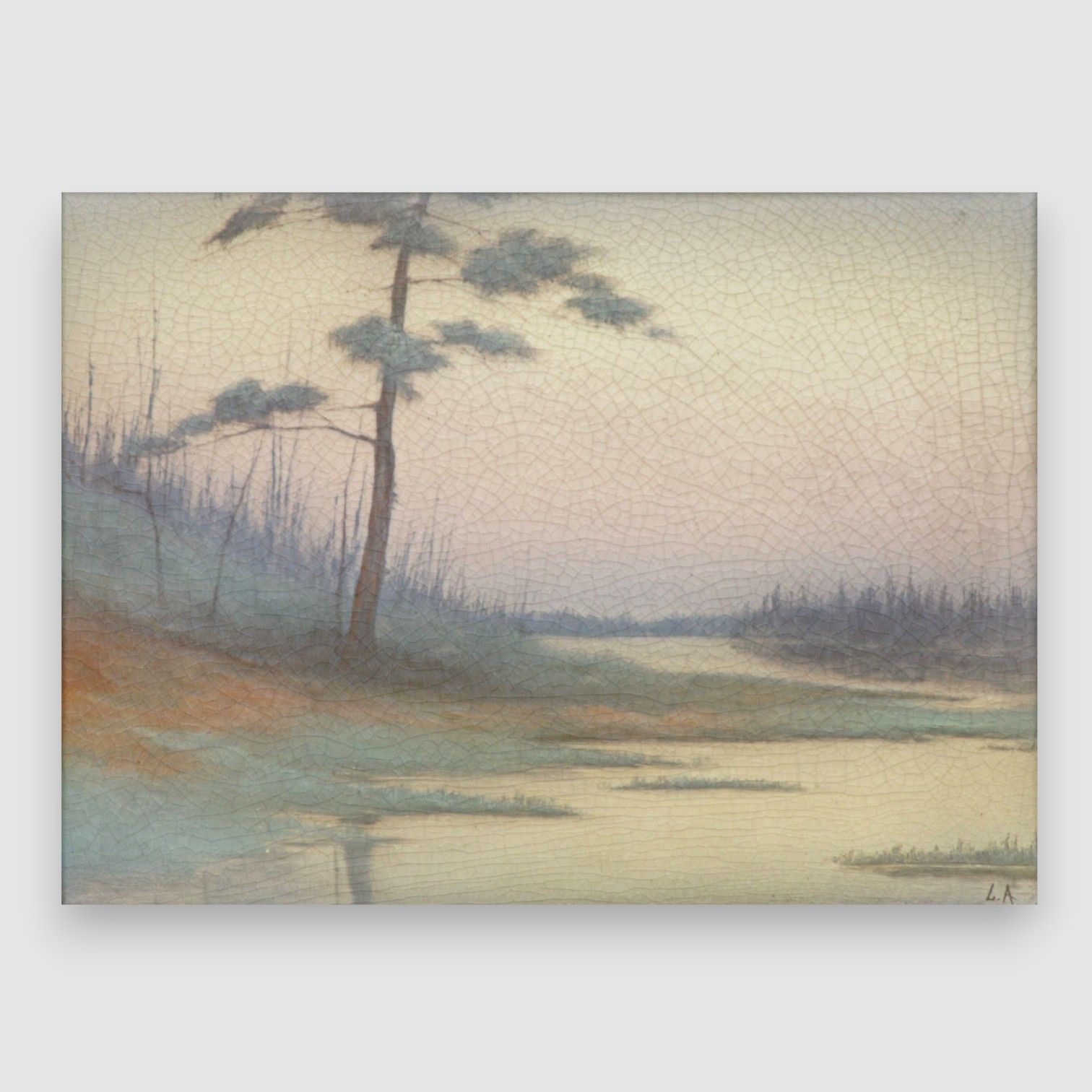 Rookwood Lenore Asbury Scenic Vellum Plaque "Marshes" 1916