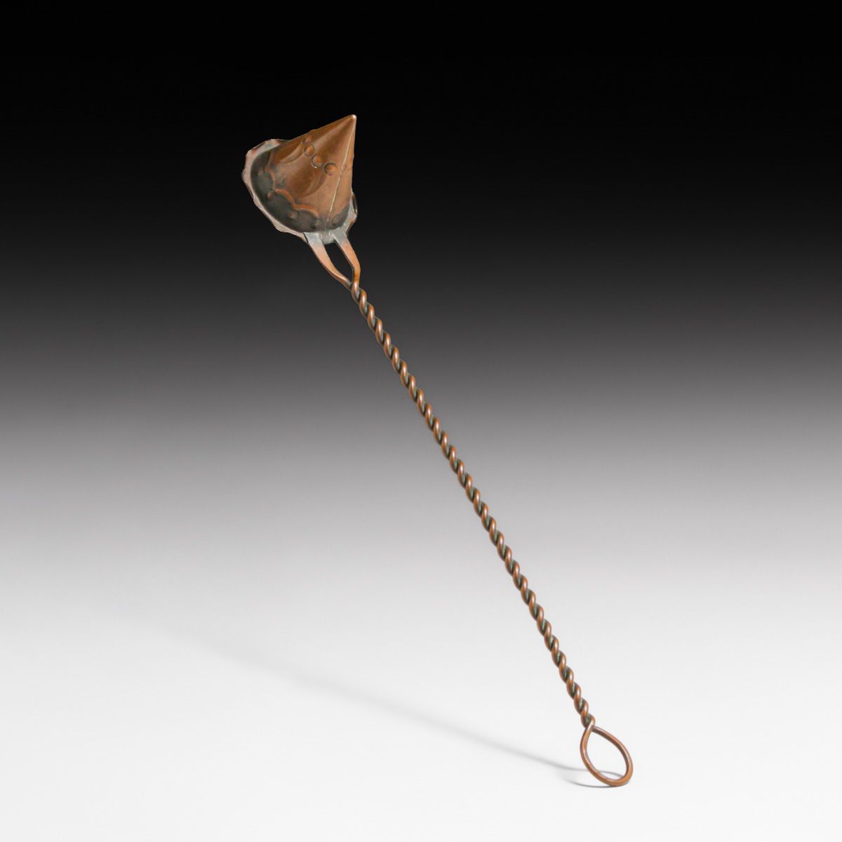 Arts & Crafts Hammered Copper Candle Snuffer c1910s