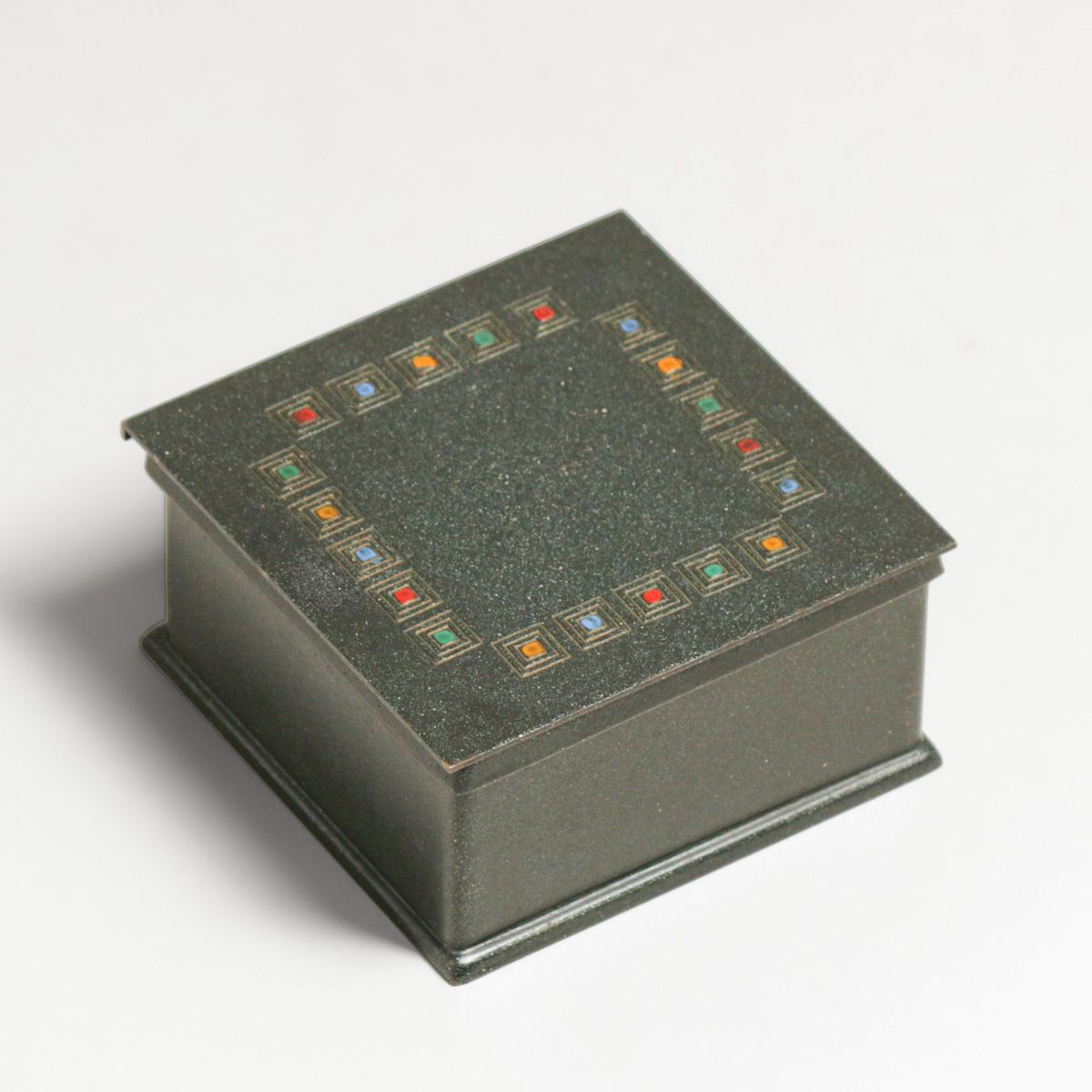 Bradley & Hubbard Brass & Enamel Inkwell c1920