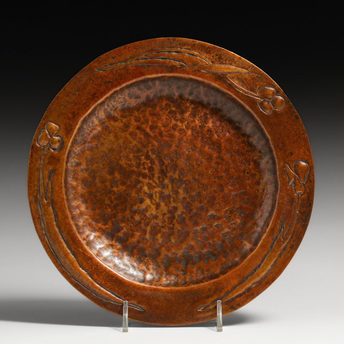 Arts & Crafts Period Hammered Copper Tray c1910