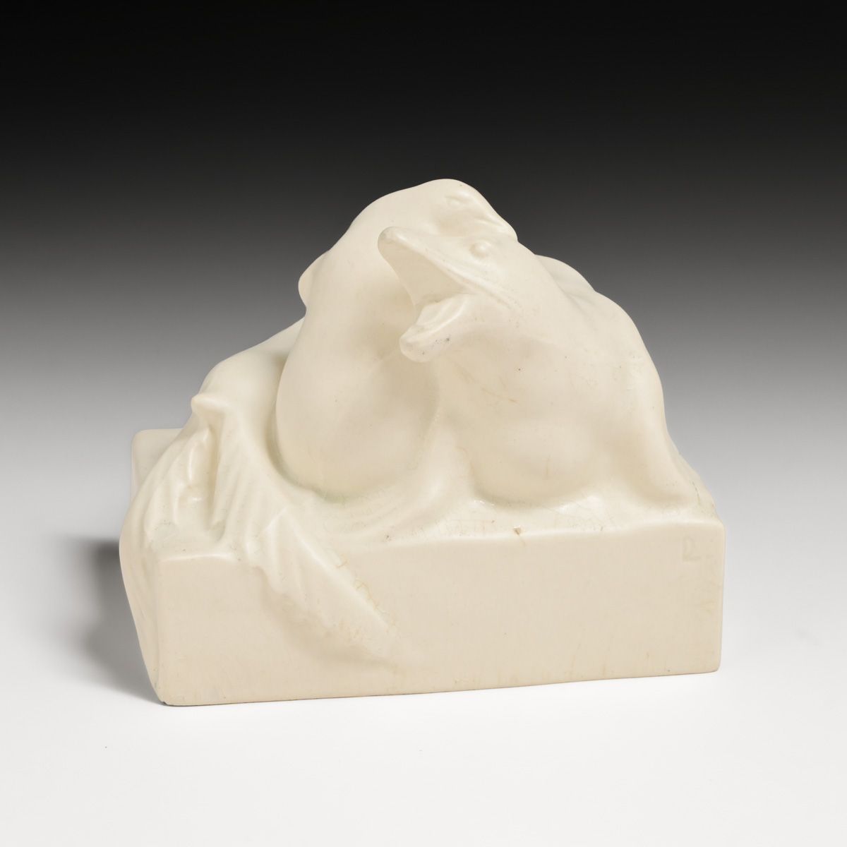 Early Zsolnay Pottery Two Seals Paperweight c1900