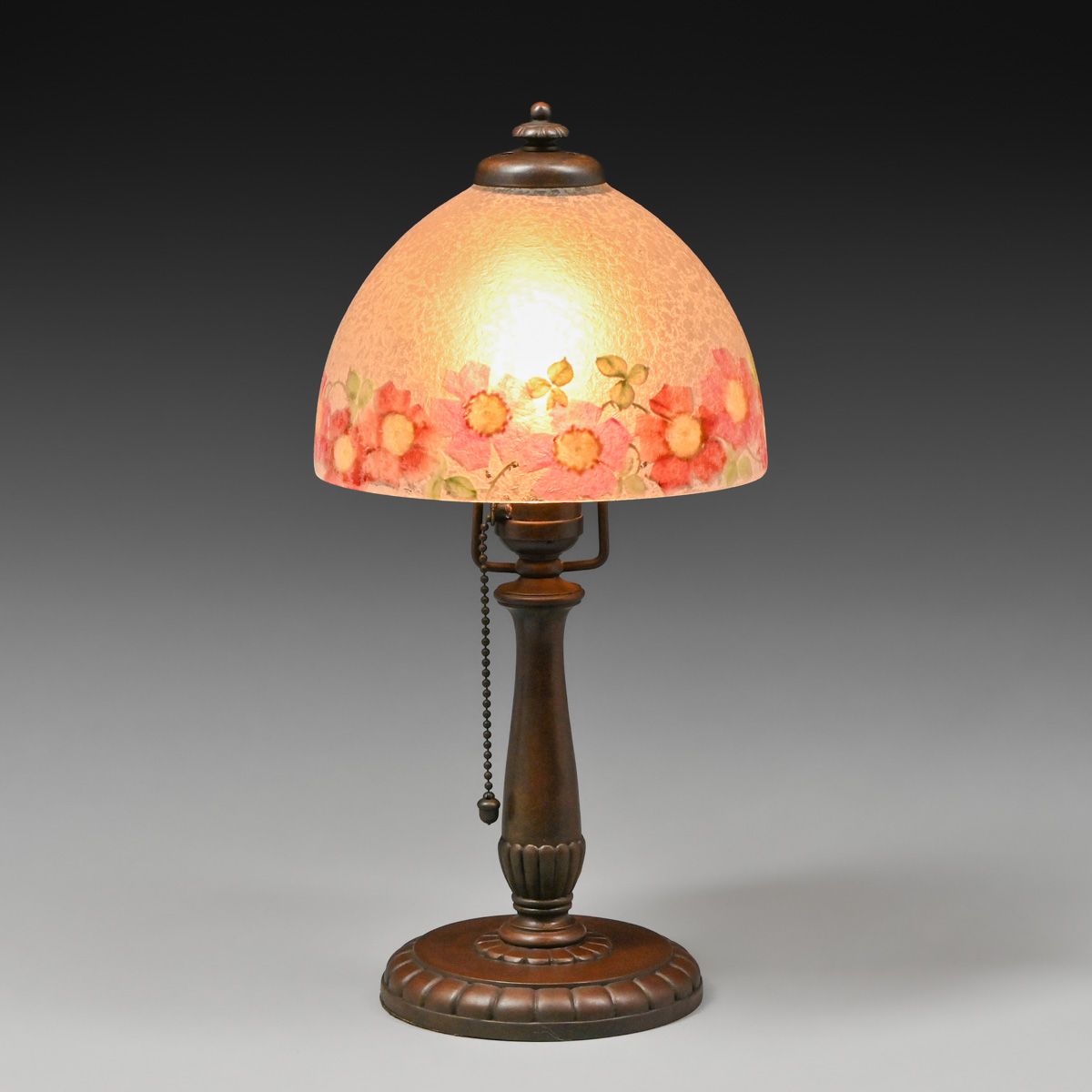 Handel Small Reverse-Painted Boudoir Lamp c1910
