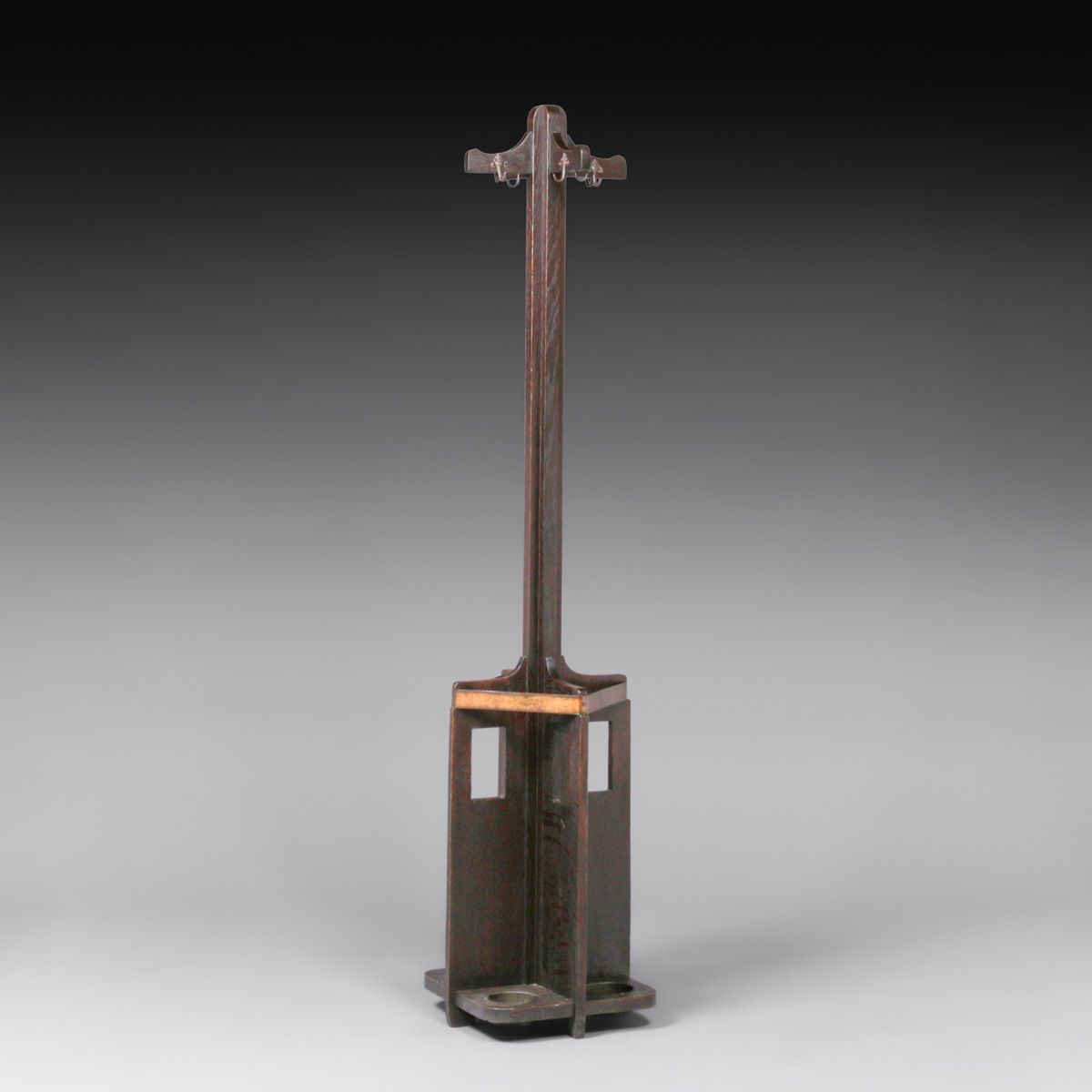 Limbert Cutout Umbrella Stand Coatrack c1905