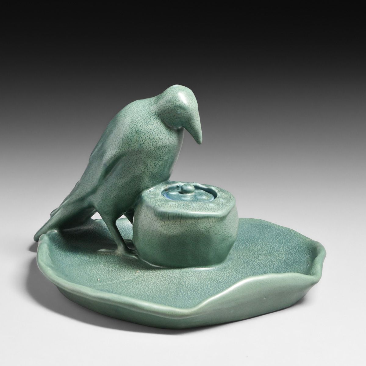 Rookwood Pottery #998 Rook Inkwell 1922