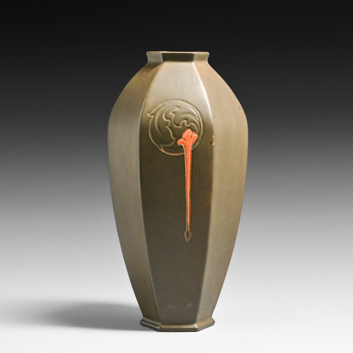 Roseville Rosecraft Hexagon Vase c1920s