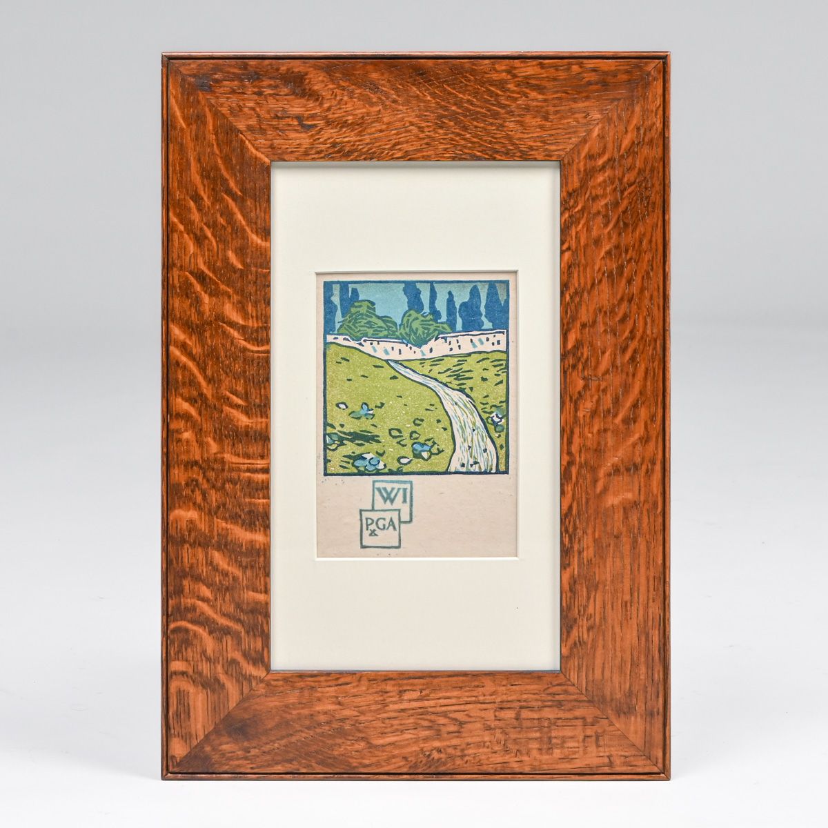 Vojtech Preissig Wentworth Institute Boston Printing & Graphic Arts Institute Color Linocut c1920