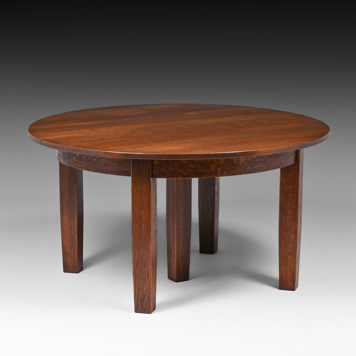 L&JG Stickley Five-Leg Dining Table c1910