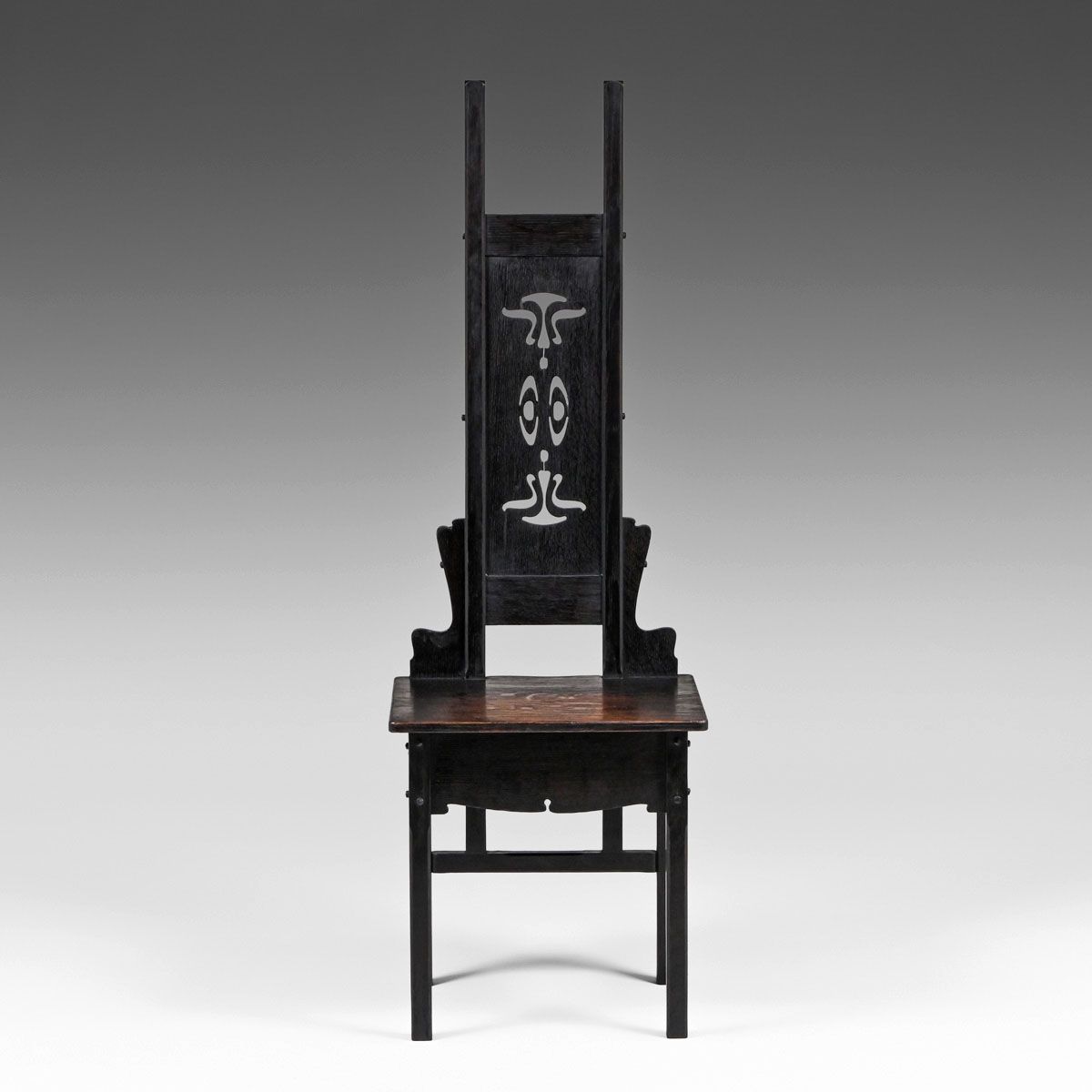 Charles Rohlfs Carved Oak Chair for the 1901 Pan-American Exposition