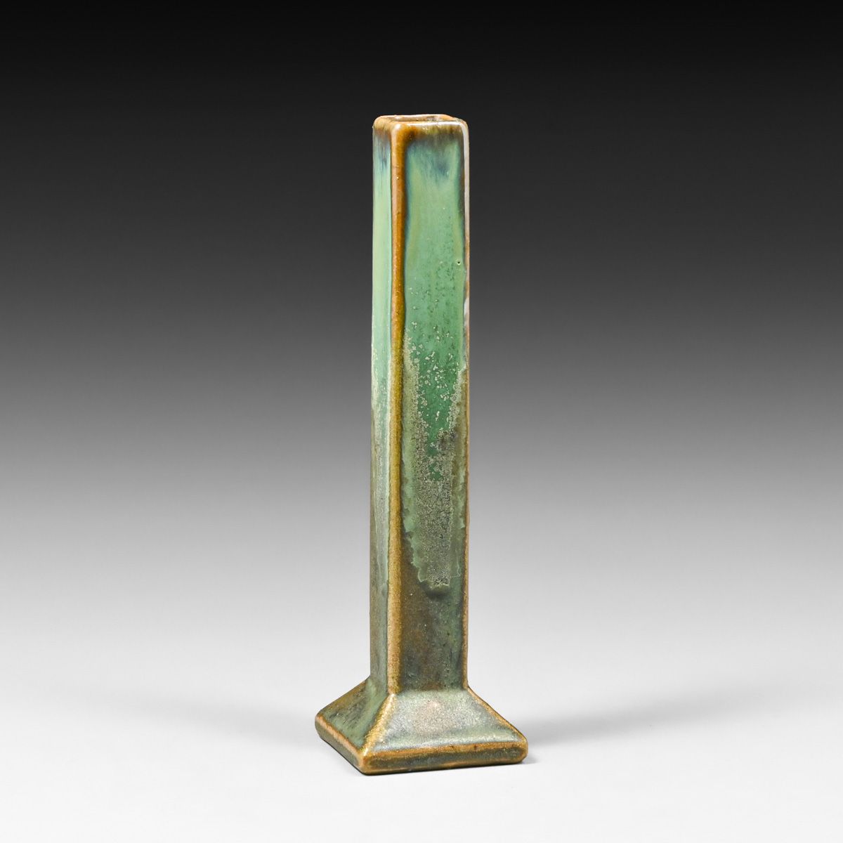 Fulper Pottery Prairie School Square Bud Vase c1910s