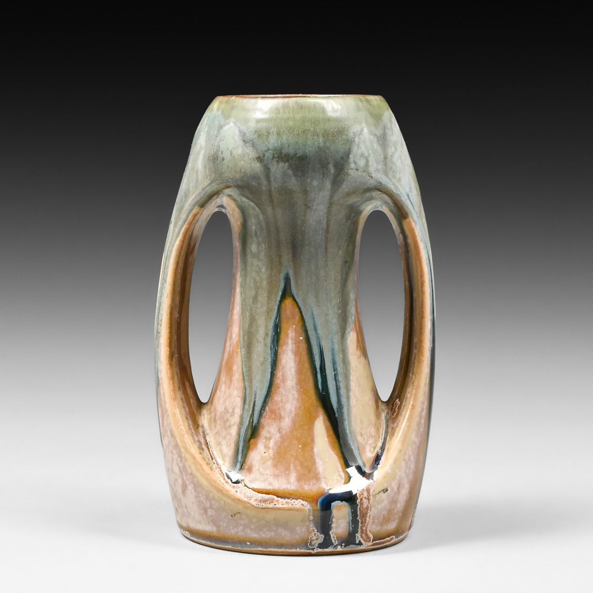 Denbac Pottery - French Two-Handled Drip Vase c1910