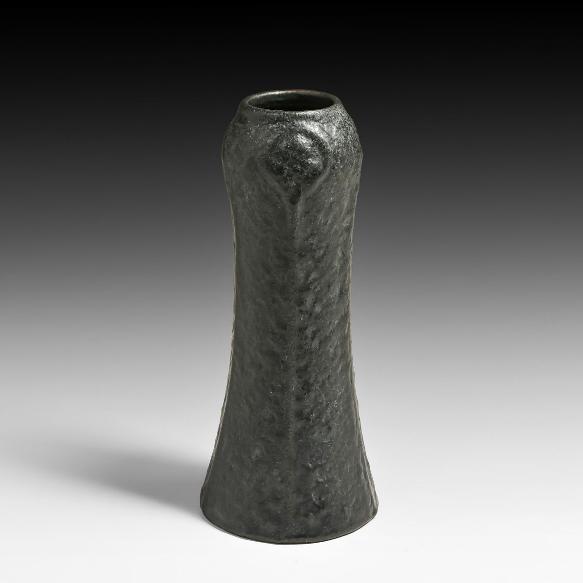 Early Van Briggle Curdled Black Vase 1907