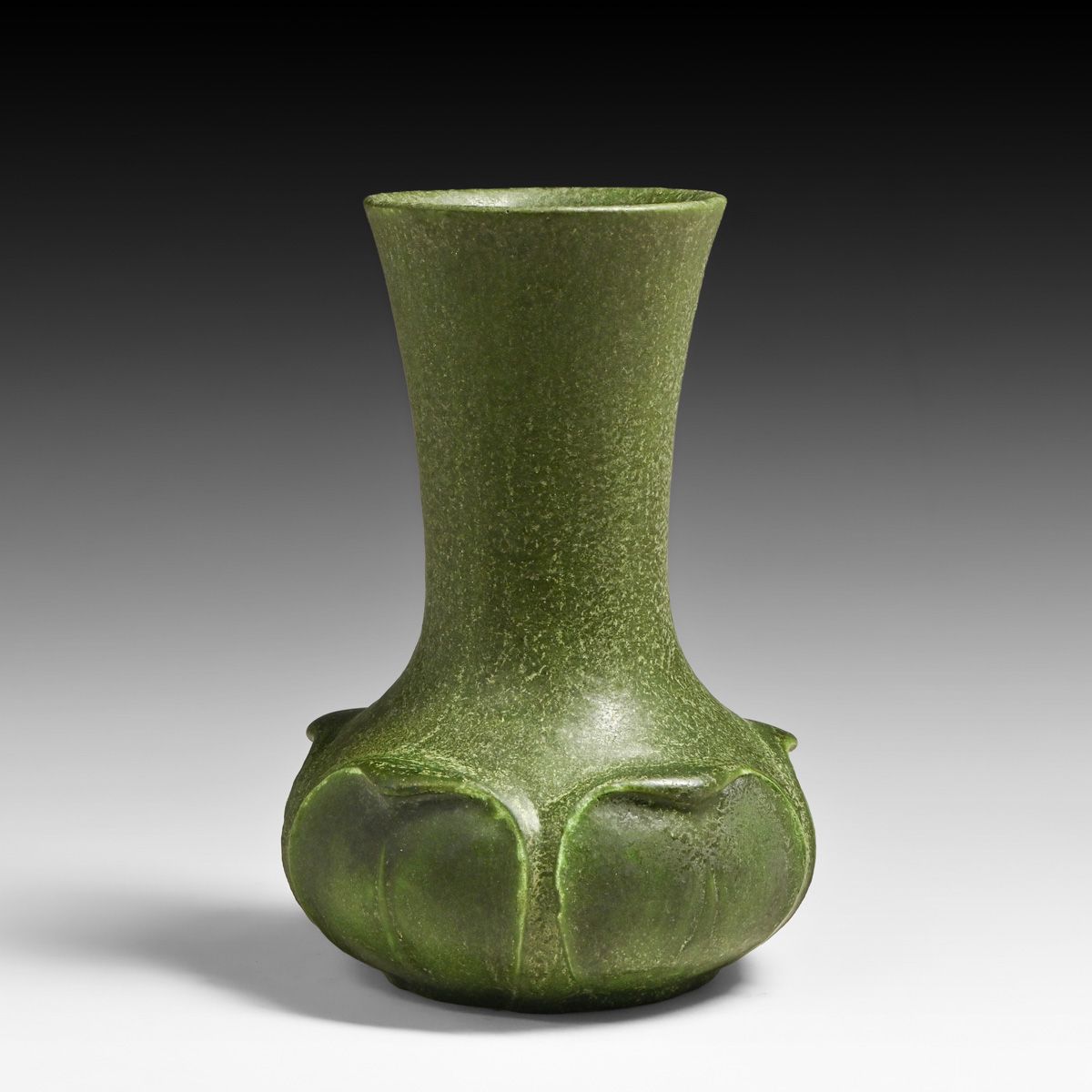 Grueby Pottery Matte Green Vase c1905