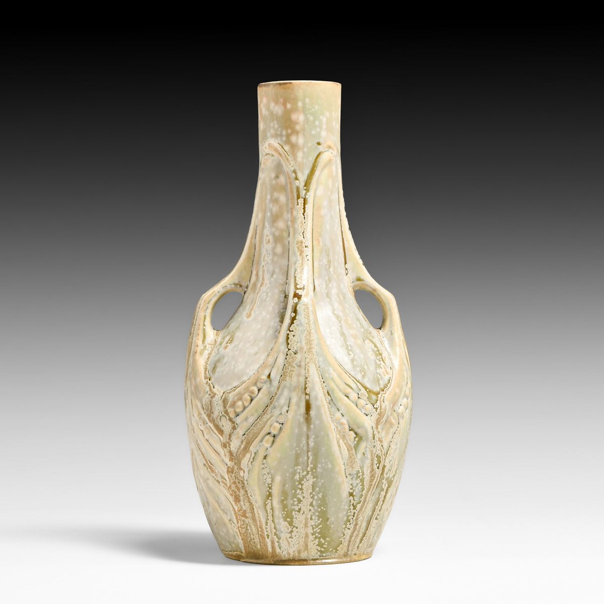 René Denert (1872–1937) French Art Nouveau Glazed Stoneware Vase c1910s