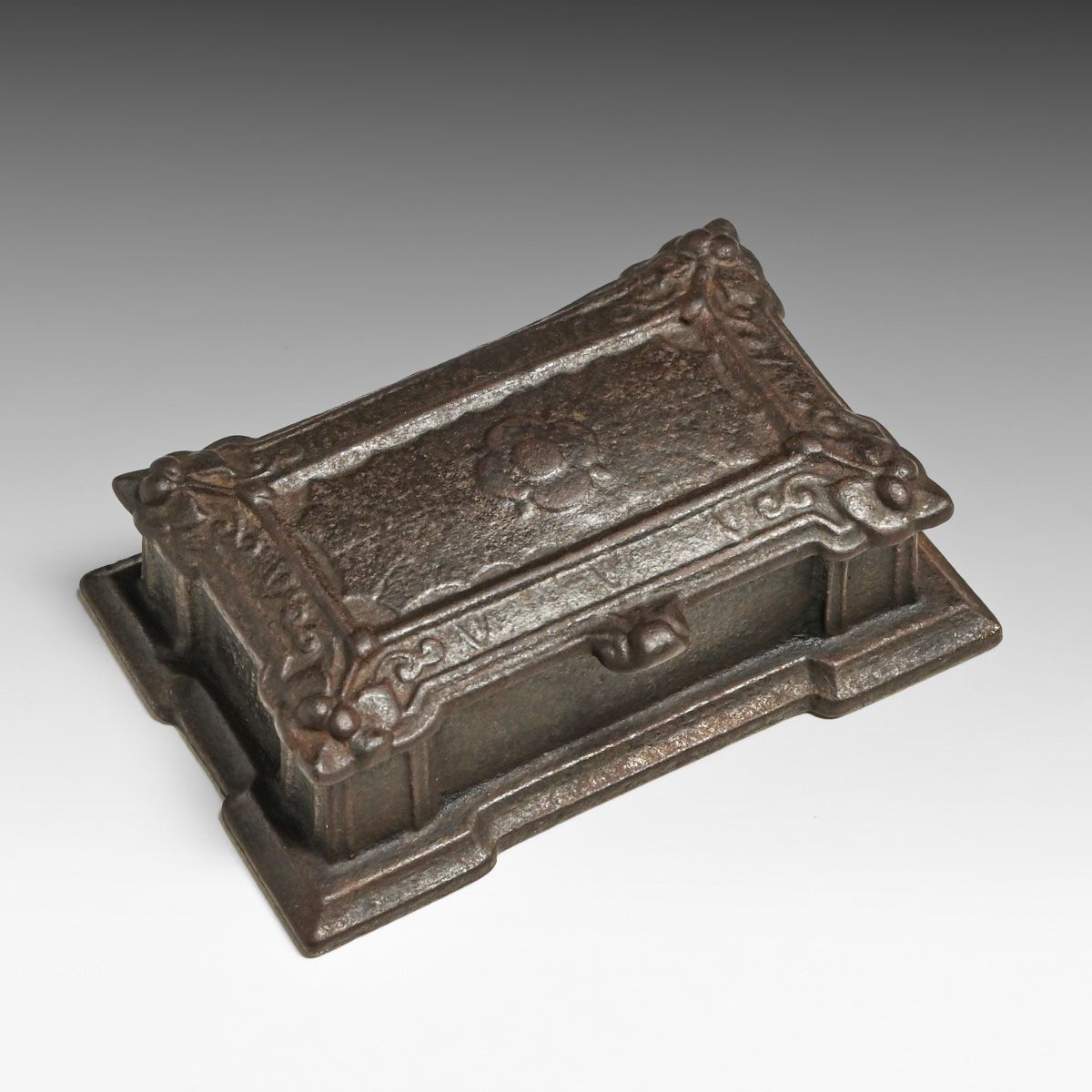 E.G. Zimmermann - German Art Nouveau Cast Iron Box c1890s