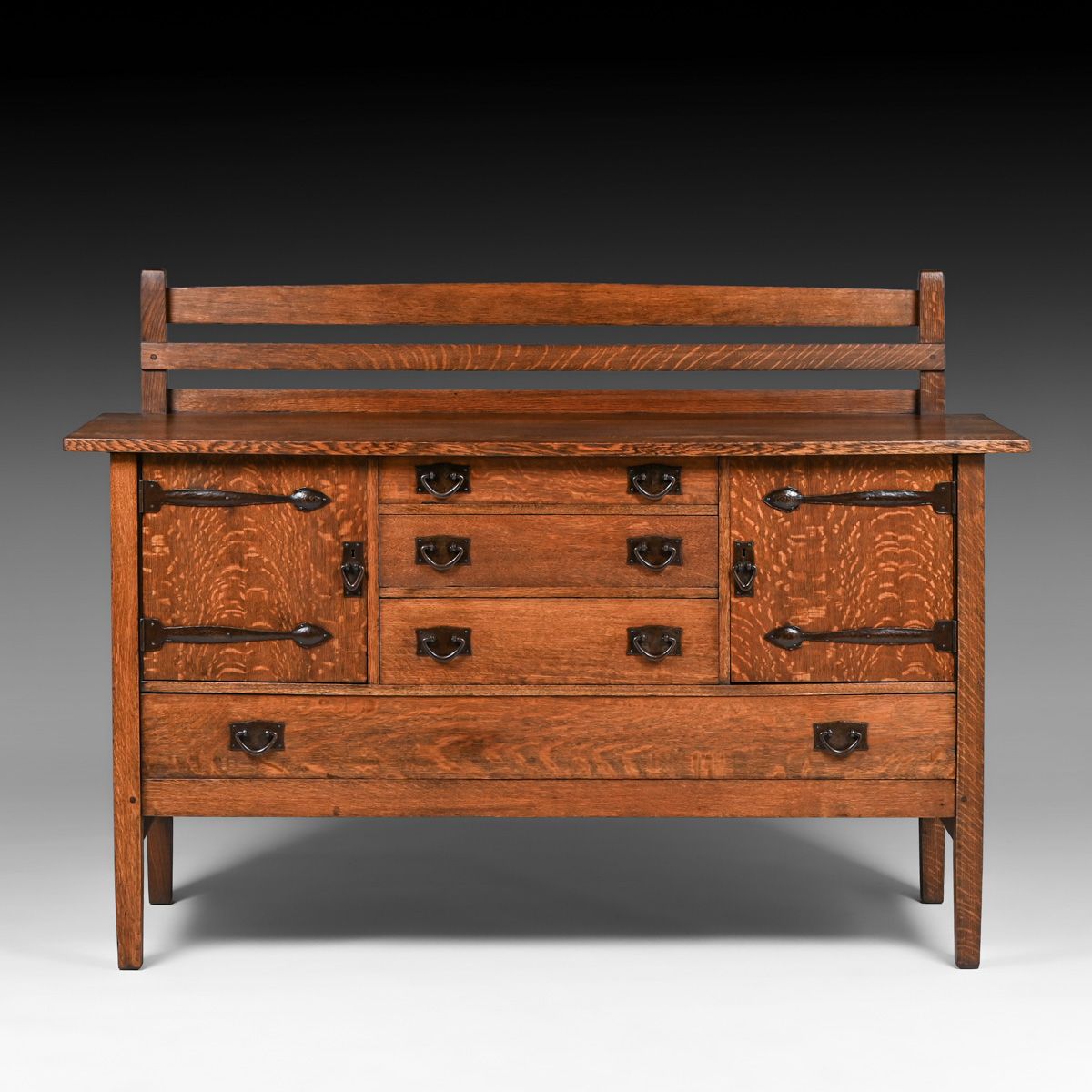 Gustav Stickley #814 1/2 Strap-Hinge Sideboard c1907