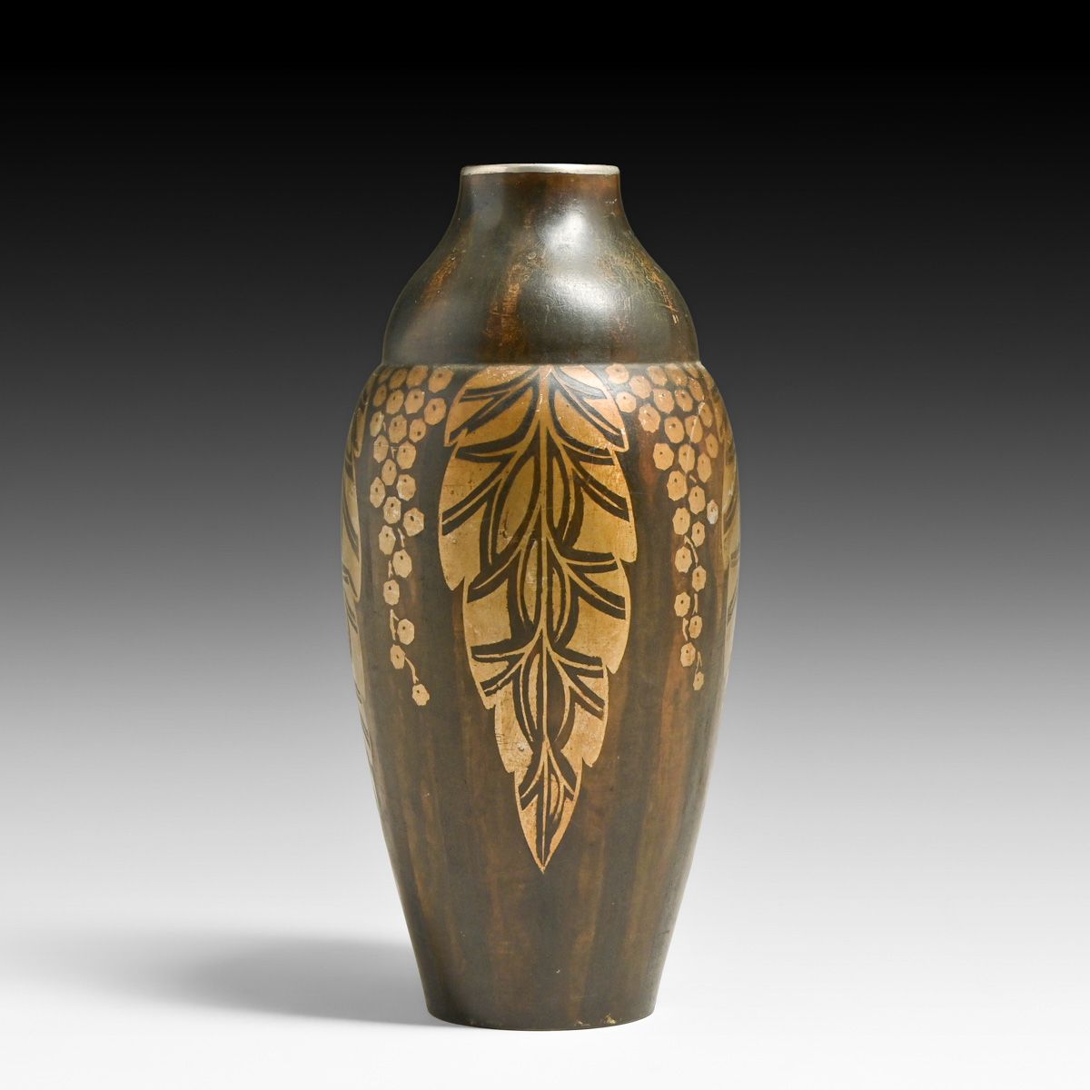 Paul-Louis Mergier - French Art Deco "Evolution" Series Dinanderie Vase c1925-1930