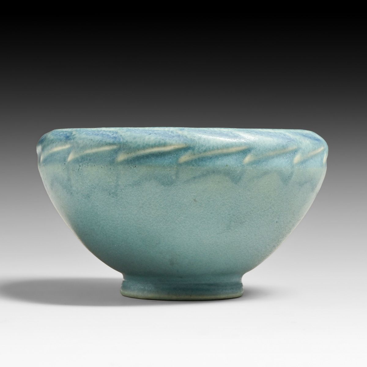 Rookwood Pottery #1910 Matte Blue Bowl 1917