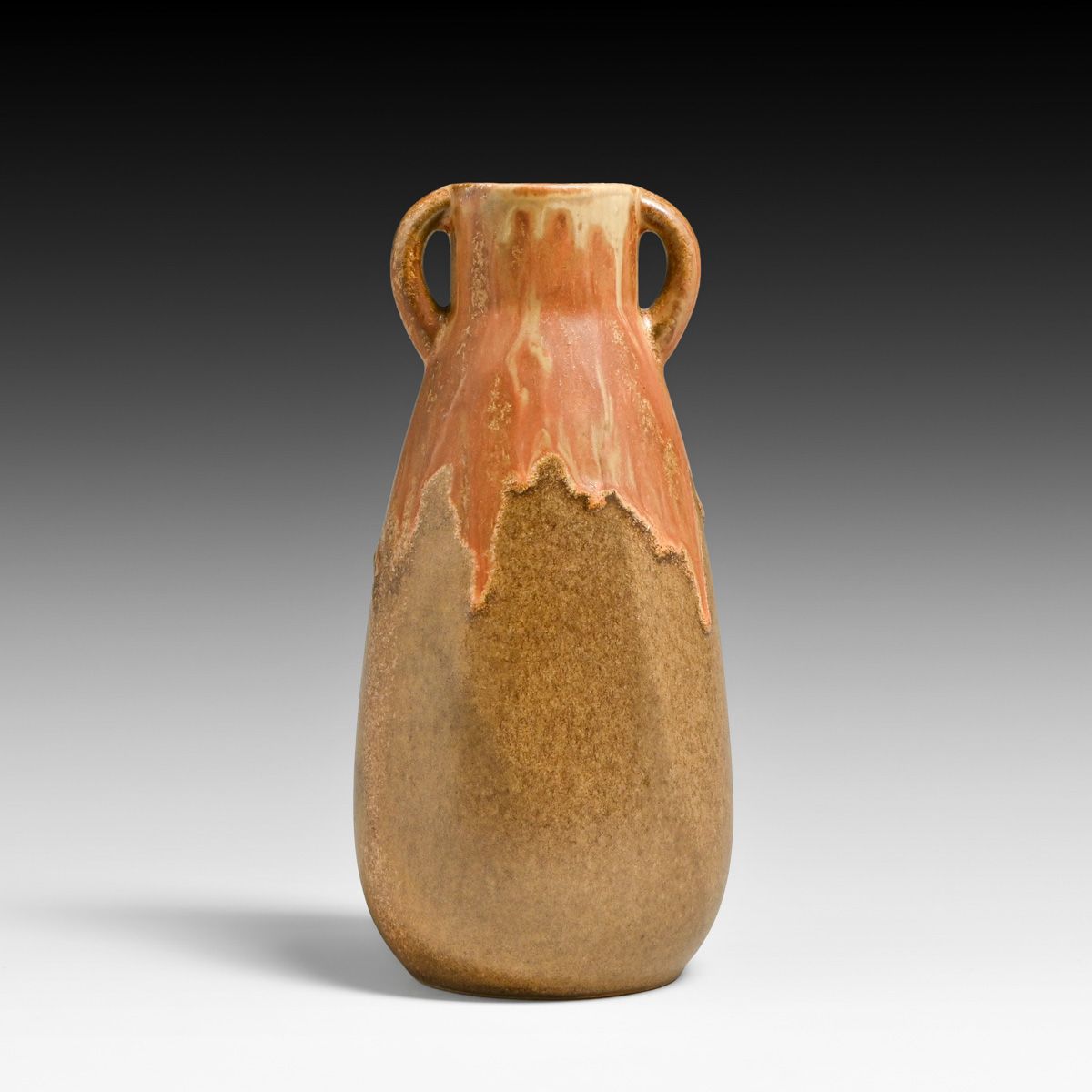 Charles Greber - French Two-Handled Glazed Stoneware Vase c1920s