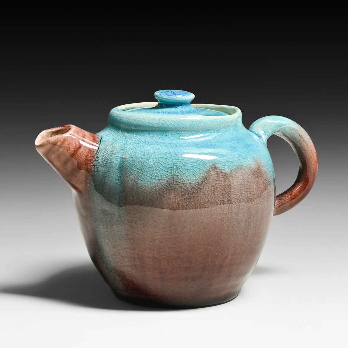 Pisgah Forest Pottery - Arden, NC Crystalline Glaze Teapot c1930s