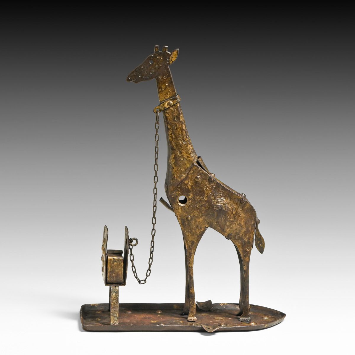 Goberg Secessionist Hand-Forged Iron Giraffe Cigar Cutter c1900