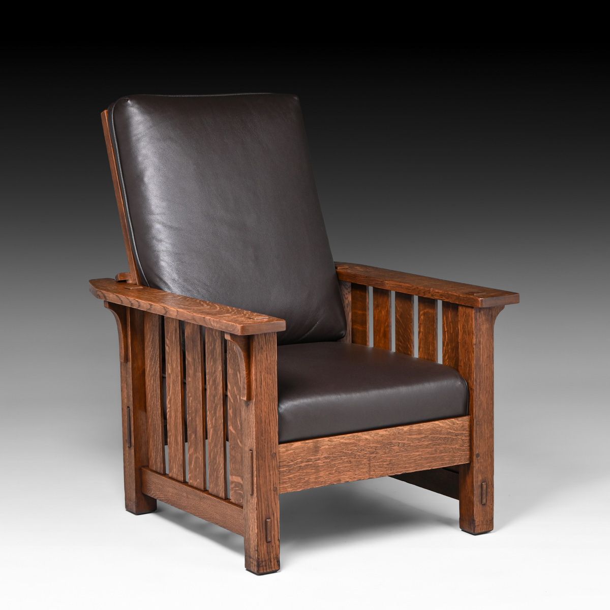 L&JG Stickley #498 Slatted Morris Chair c1910