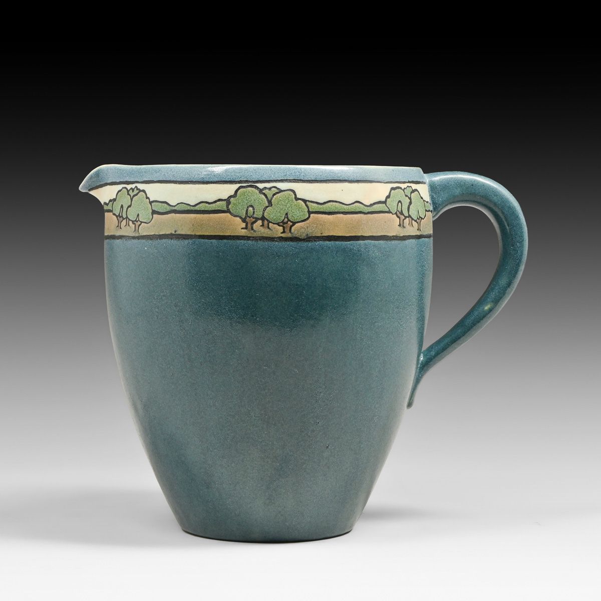 Saturday Evening Girls (SEG) Albina Mangini Oak Trees Decorated Pitcher 1914