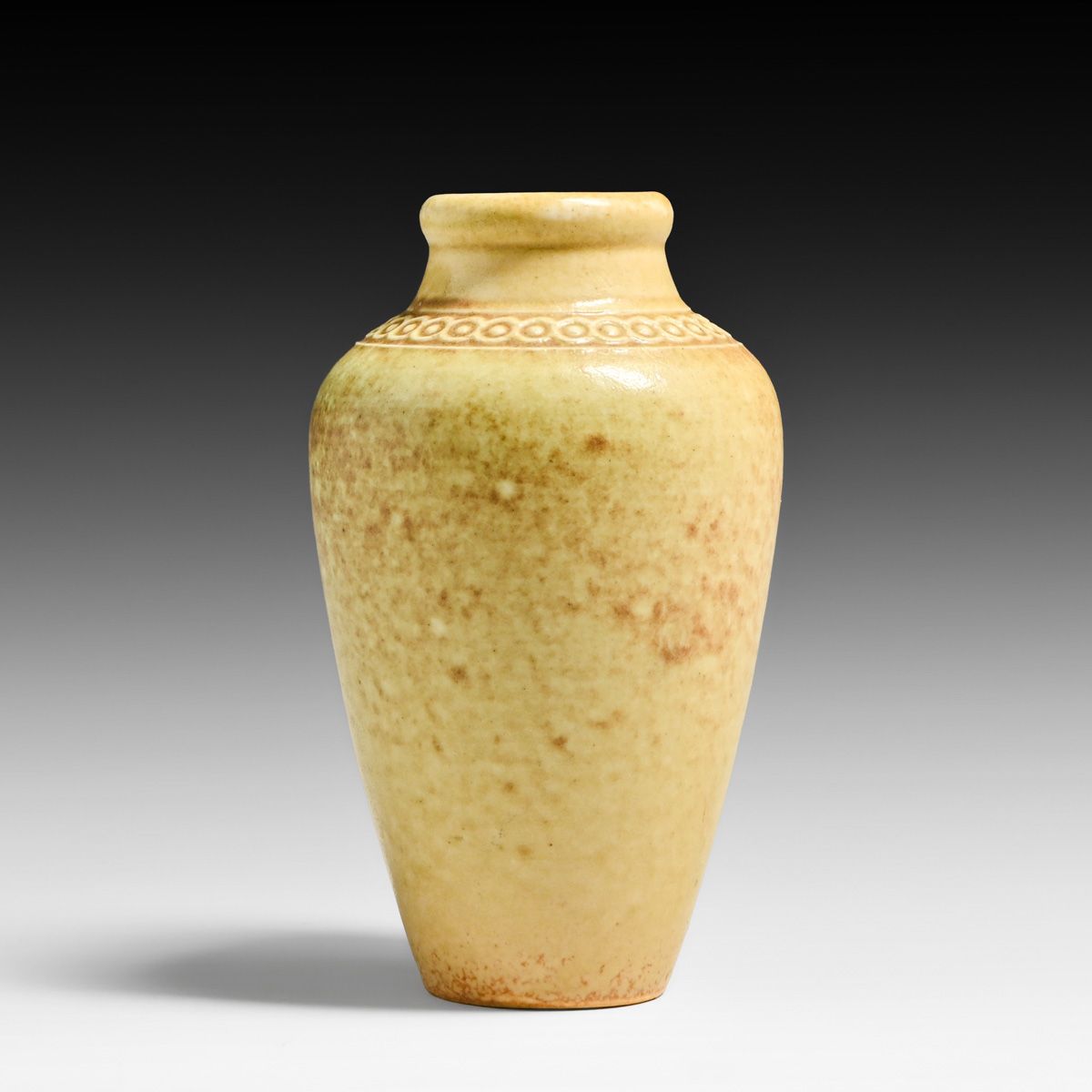 Unusual Rookwood Pottery #11F Matte Yellow Cabinet Vase 1901