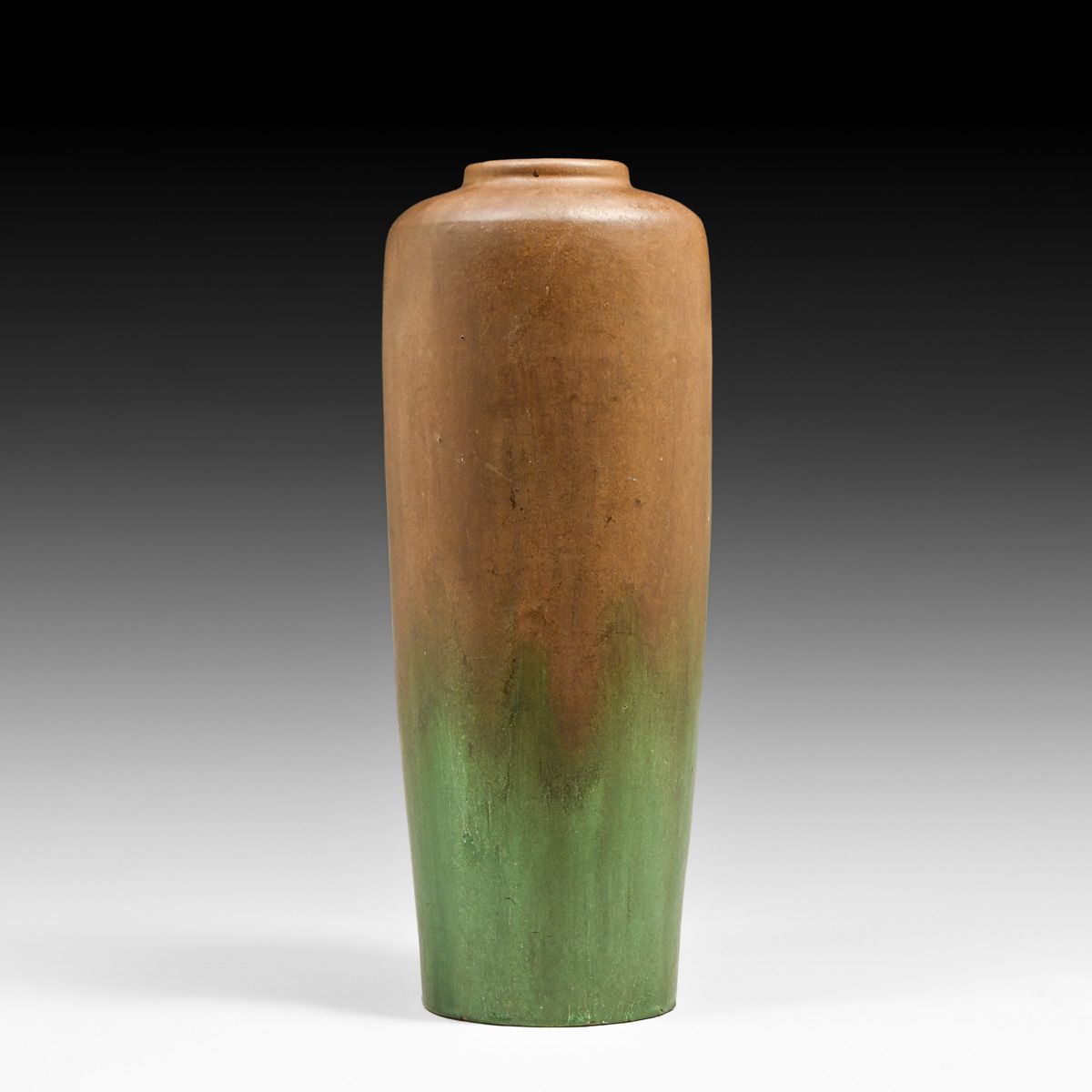 Tall Minneapolis Handicraft Guild Matte Green Vase 1904-1918